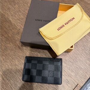 Louis Vuitton Black Checkered Card Holder